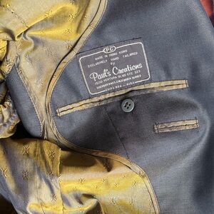 Mens ‘sharkskin’ brown & gold hues Blazer. 38 R.Made in Hong Kong. Sold @ P. C